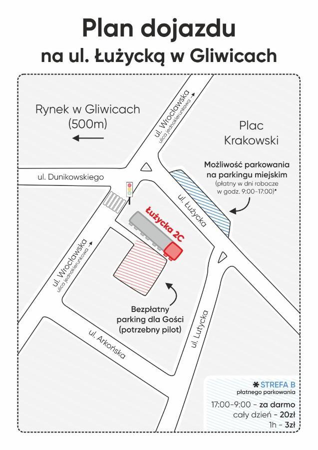 גליביצ'ה Kairos Apartments - Szafir - Darmowy Parking, Scisle Centrum מראה חיצוני תמונה
